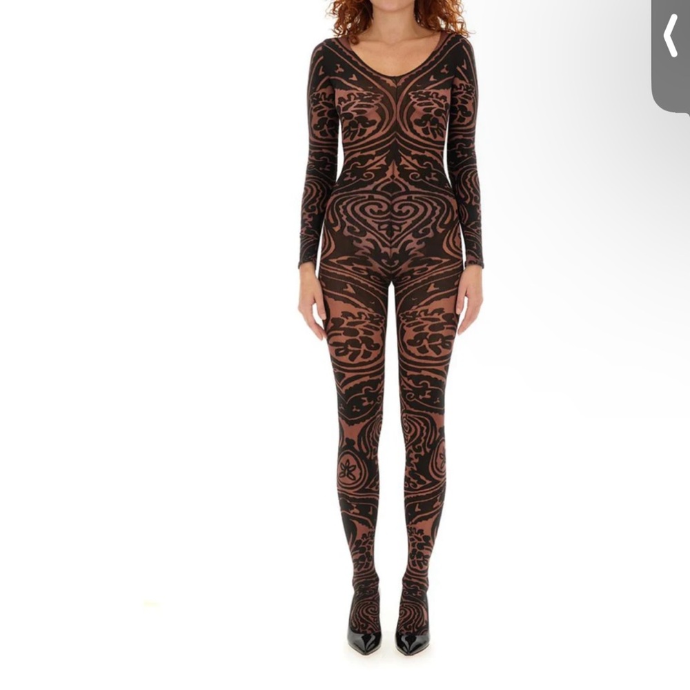 Wolford x Etro high-contrast catsuit